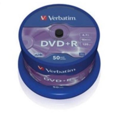 VERBATIM DVD+R 4,7GB/ 16x/ 50pack/ spindle, 43550