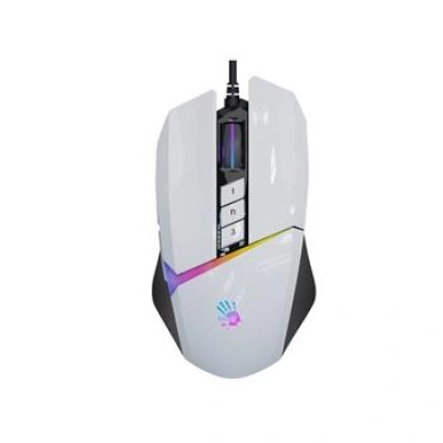 A4tech Bloody W60 Max Activated, RGB podsvícená herní myš, 12000 DPI, USB, bílá, W60 MAX A WH