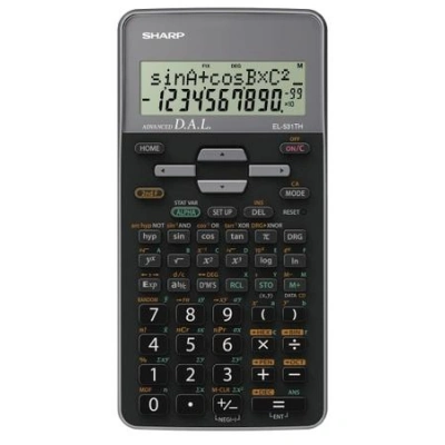 Kalkulačka Sharp EL-531THGY - černá/šedá, SH-EL531THGY