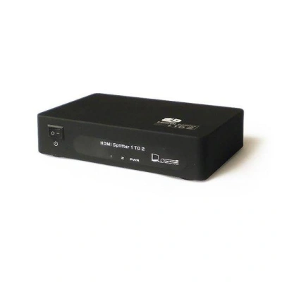 PremiumCord HDMI splitter 1-2 porty kovový s napájením, 4K, FULL HD, 3D, khsplit2b