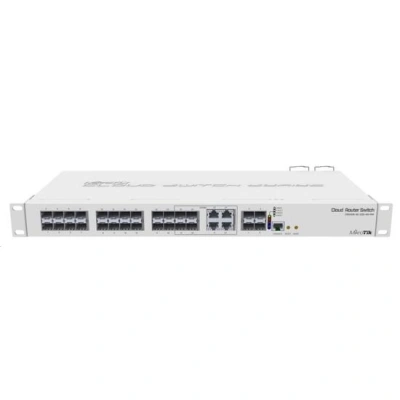 MikroTik Cloud Router Switch CRS328-4C-20S-4S+RM, 800MHz CPU,512MB RAM, 20x SFP, 4x SFP+, 4x LAN combo, vč. L5, CRS328-4C-20S-4S+RM