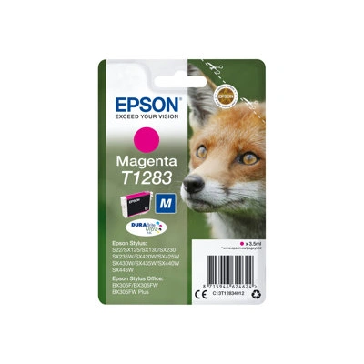 EPSON ink bar Singlepack Magenta T1283 DURABrite Ultra Ink (3,5 ml) blistr, C13T12834022