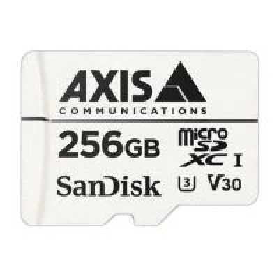 AXIS Surveillance - Paměťová karta flash (adaptér microSDXC na SD zahrnuto) - 256 GB - Video Class V30 / UHS Class 3 / Class10 - microSDXC - bílá - pro AXIS D3110, M3085, M3086, M5075, P3818, Q1656, Q1715, Q1942, Q3538, Q6100; P37 Series