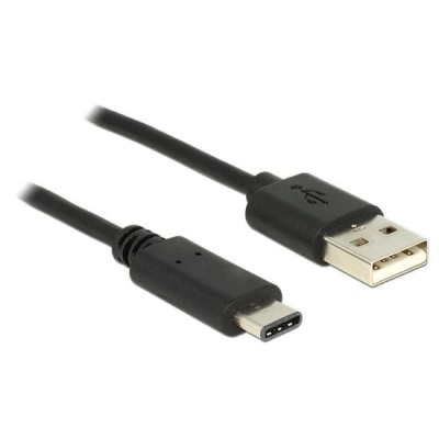 Delock kabel USB Typ-C 2.0 samec > USB 2.0 typ A samec 1 m černý
