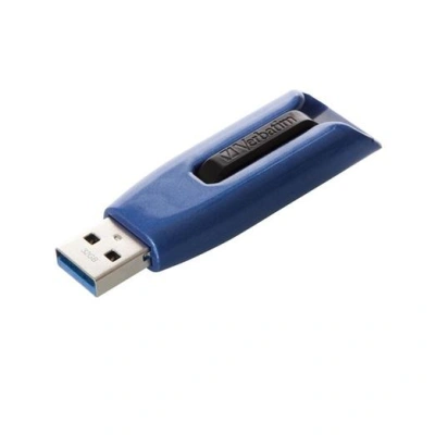 USB flash disk "V3 MAX", modrá-černá, 64GB, USB 3.0, 175/80MB/sec, VERBATIM, 49807