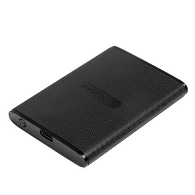 Transcend ESD270C 500GB USB 3.1 Gen2 (USB-C) Externí SSD disk (3D TLC), 520MB/R, 460MB/W, kompaktní rozměry, černý, TS500GESD270C