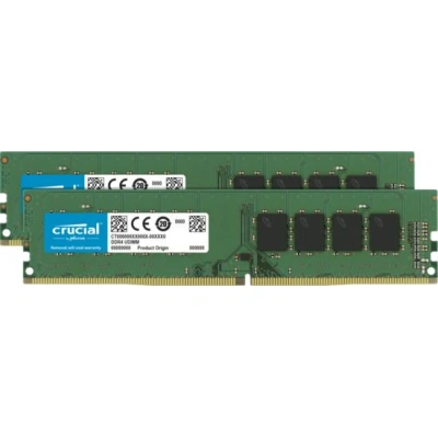 Crucial - DDR4 - sada - 64 GB: 2 x 32 GB - DIMM 288-pin - 3200 MHz / PC4-25600 - CL22 - 1.2 V - bez vyrovnávací paměti - bez ECC, CT2K32G4DFD832A