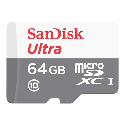 SanDisk Ultra - Paměťová karta flash (adaptér microSDXC na SD zahrnuto) - 64 GB - UHS-I / Class10 - microSDXC UHS-I