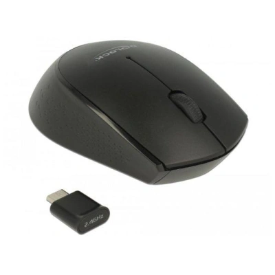 Delock Optická 3-tlačítková mini myš USB Type-C 2.4 GHz bezdrátová, 12526