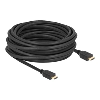 Delock - Vysoká rychlost - kabel HDMI s ethernetem - HDMI s piny (male) do HDMI s piny (male) - 10 m - černá - podpora 8K60Hz, rychlost přenosu dat až 48 Gbps