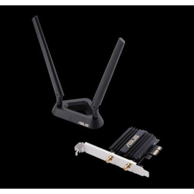 ASUS PCE-AX58BT, AX3000 Dvoupásmový PCI-E Wi-Fi 6 (802.11ax) adaptér se 2 externími anténami, 90IG0610-MO0R00
