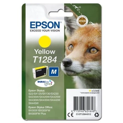 Epson inkoustová náplň/ T1284/ Singlepack T1284 DURABrite Ultra Ink/ Žlutá, C13T12844012