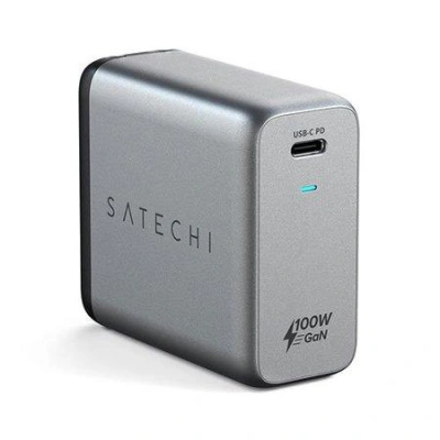 Satechi USB-C PD 100W Wall GaN Charger - Space Gray, ST-UC100WSM-EU