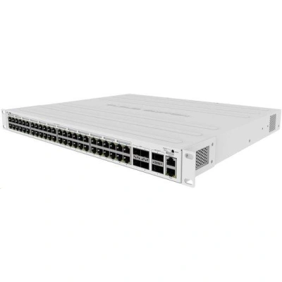 MikroTik Cloud Router Switch CRS354-48P-4S+2Q+RM, 650MHz CPU, 64MB, 1x10/100, 48xGLAN(PoE), 4xSFP+, 2xQSFP, vč. L5, CRS354-48P-4S+2Q+RM