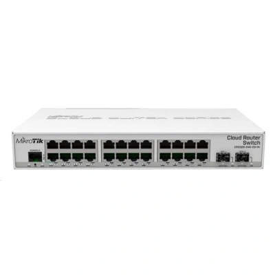 MikroTik Cloud Router Switch CRS326-24G-2S+IN, 800MHz CPU, 512MB RAM, 24xLAN, 2x SFP+, vč. L5 licence, CRS326-24G-2S+IN