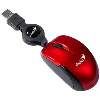 GENIUS Micro Traveler V2/ drátová/ 1200 dpi/ USB/ červená, 31010125107