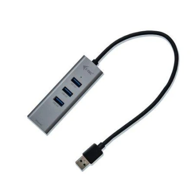 i-Tec USB3.0 HUB 3port Metal + Gigabit Ethernet adaptér, 1x USB na RJ-45 , U3METALG3HUB