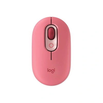 Logitech myš POP - červeno-růžová/optická/ 4 tlačítka/bezdrátová/Bluetooth/4000dpi, 910-006548