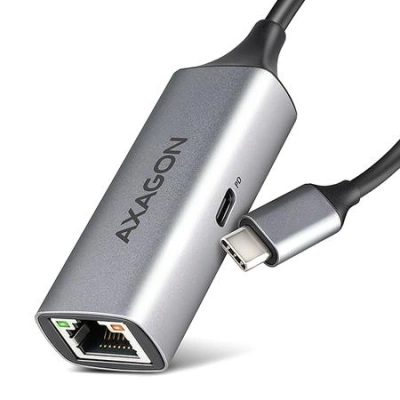 AXAGON ADE-TXPD, USB-C 3.2 Gen 1 - Gigabit Ethernet síťová karta, Asix AX88179, PD 100W, auto instal, ADE-TXPD