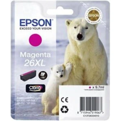 Epson inkoustová náplň/ T2633/ Singlepack 26XL Claria Premium Ink/ Magenta, C13T26334012