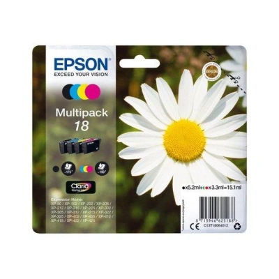 Epson inkoustová náplň/ T1806/ Multipack 18 Claria Home Ink/ 4x barvy, C13T18064012
