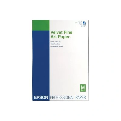 Epson Fine Art Velvet - Samet - A3 plus (329 x 423 mm) 20 listy papír - pro SureColor P5000, P800, SC-P10000, P20000, P5000, P700, P7500, P900, P9500, C13S041637