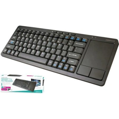OMEGA bezdrátová CZ klávesnice s touch padem pro smart TV, černá, OKB004BCZ