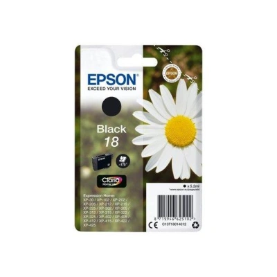 Epson inkoustová náplň/ T1801/ Singlepack 18 Claria Home Ink/ Černá, C13T18014012