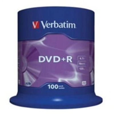 VERBATIM DVD+R 4,7GB/ 16x/ 100pack/ spindle, 43551