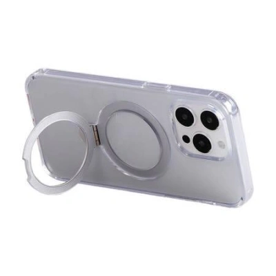 Magnetic protective phone case with holder Joyroom JR-BP004 for iPhone 15 Pro Max (transparent)