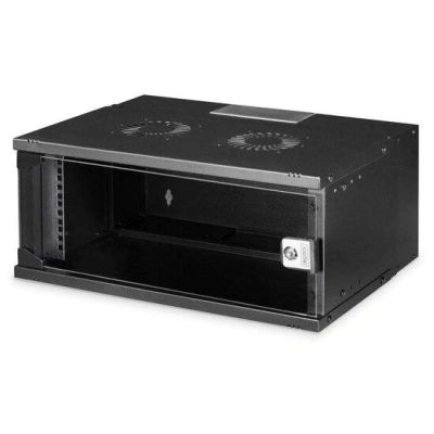 DIGITUS DN-49201 Nástěnná skříň 4U, SOHO PRO, nesmontovaná, 19", 240 x 540 x 400 mm, černá (RAL 9005), DN-49201