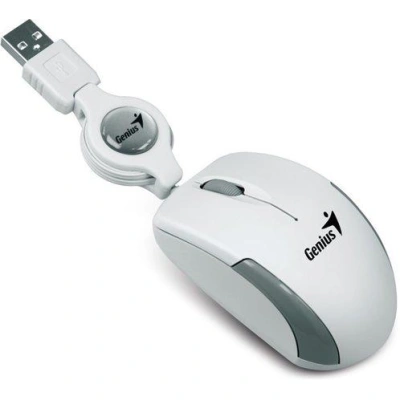 GENIUS Micro Traveler V2/ drátová/ 1200 dpi/ USB/ bílá, 31010125108