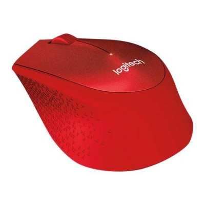 Logitech myš Wireless M330 Silent Plus / optická / bezdrátová / 3 tlačítka / červená, 910-004911