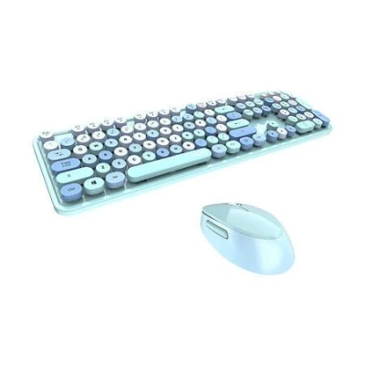 Bezdrátový set klávesnice a myši MOFII Sweet 2.4G (modrá), 