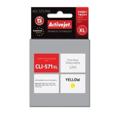 ActiveJet ink Canon CLI-571Y XL new ACC-571YNX  12 ml, EXPACJACA0146