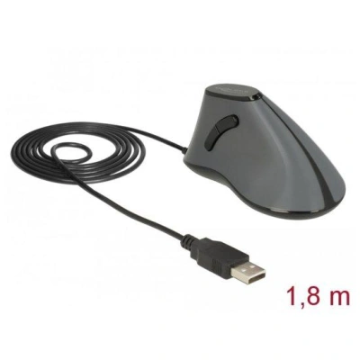 Delock Ergonomická vertikální optická 5-tlačítková USB myš, 12527