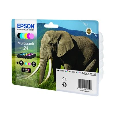 Epson Multipack 6-colours 24 Claria Photo HD Ink, C13T24284011