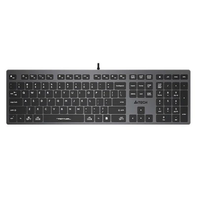 A4tech Klávesnice FX50, kancelářská klávesnice, membránová, bezdrátová, CZ/SK, Šedá, FX50-GY