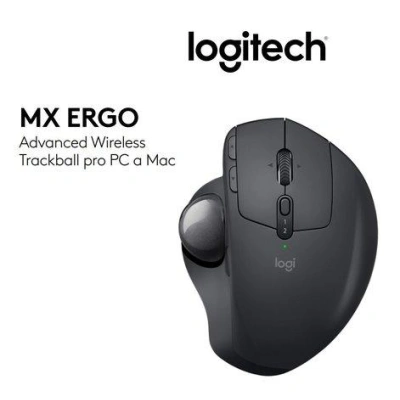 Logitech myš MX Ergo/ bezdrátová/ 8 tlačítek/ 2048dpi/ USB/ černá, 910-005179