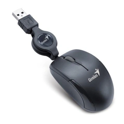 GENIUS Micro Traveler V2/ drátová/ 1200 dpi/ USB/ černá, 31010125105