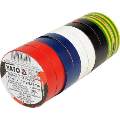 YATO YT-8156 Sada elekrikářských izolačních pásek 12x0,13mm x 10m (10ks bal.), 7911731