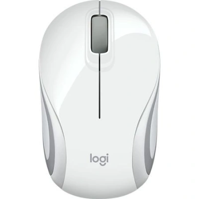 Logitech myš M187/ Bezdrátová/ Optická/ 1000dpi/ USB přijímač/ bíla, 910-002735