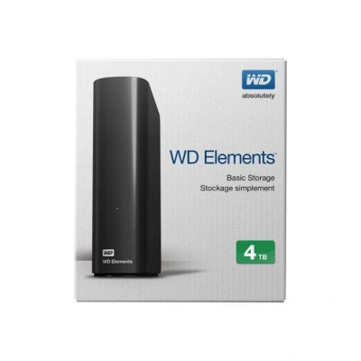WD Elements Desktop 4TB Ext. 3.5" USB3.0, Černý, WDBWLG0040HBK-EESN