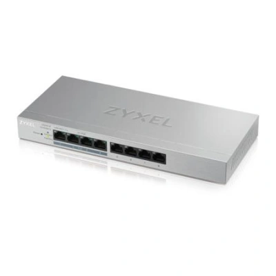 Zyxel GS1200-8HP 8-port Desktop Gigabit Web Smart switch, 4x PoE 802.3at, PoE budget 60W, fanless, GS1200-8HPV2-EU0101F