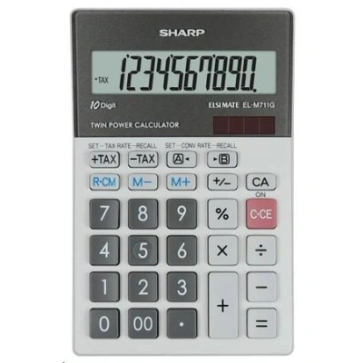 Kalkulačka "EL-M711G", stolní, 10místný displej, SHARP, ELM711GGY