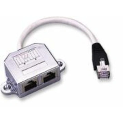 ROZDVOJKA UTP RJ45, 2xF-1xM, Y, (2porty 10/100MBPS), kabel 10cm (T-MOD adapter), smd2
