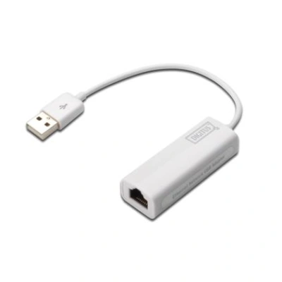 DigitusUSB 2.0 na Fast Ethernet Adapter, 1, RJ 45, USB-Male, 10/100Mbit, XP, Vista, 7, Max OS X, DN-10050-1
