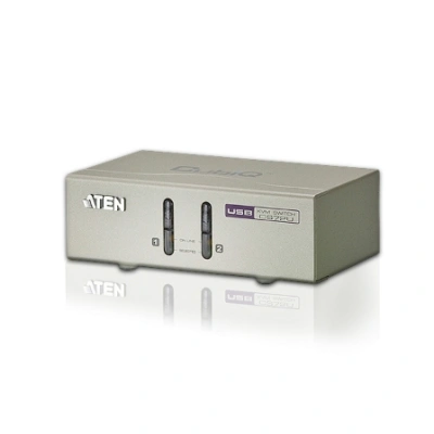 ATEN KVM switch CS-72U USB 2PC audio, with custom cables 1,2m, CS72U-A7