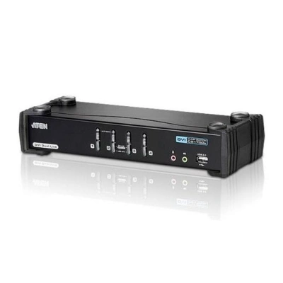 ATEN 4-portový přepínač KVM  DVI Dual Link/ se zvukem CS1784A, CS1784A-AT-G