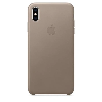Pouzdro Apple Leather Case iPhone Xs Max - kouřové